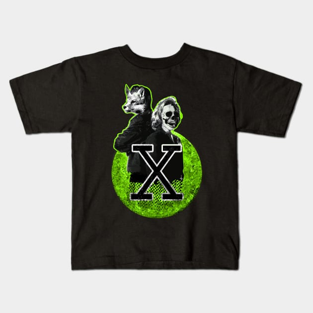 FOXNSKULLY Kids T-Shirt by Alkaloid Haus